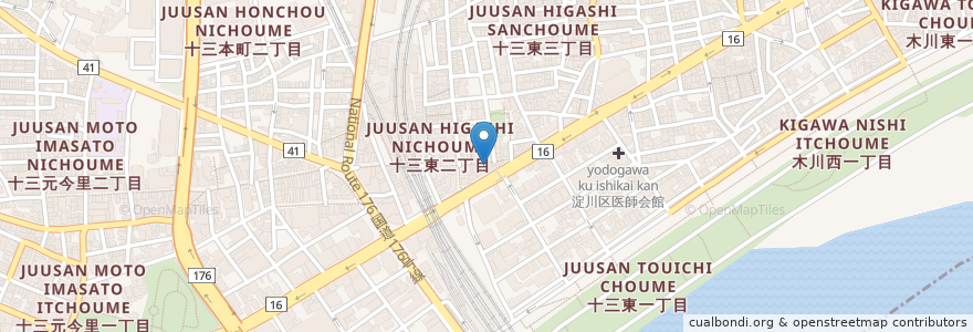 Mapa de ubicacion de すし処 明石 en 日本, 大阪府, 大阪市, 淀川区.