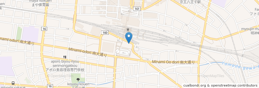 Mapa de ubicacion de タイムズ セレオ南口駐車場 en Japon, Tokyo, 八王子市.