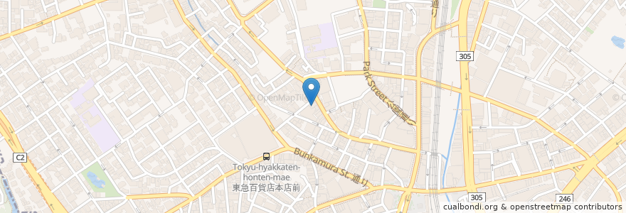 Mapa de ubicacion de 博多水炊き en Jepun, 東京都, 渋谷区.