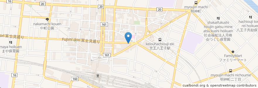Mapa de ubicacion de Cafeレストラン ガスト en Japão, Tóquio, 八王子市.