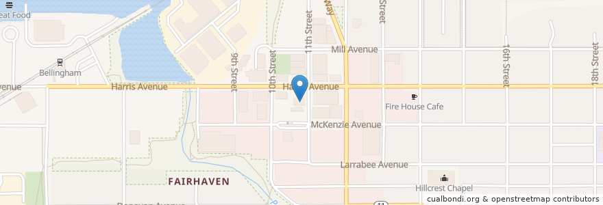 Mapa de ubicacion de Skylark's Hidden Cafe en ایالات متحده آمریکا, واشنگتن, Whatcom County, Bellingham.