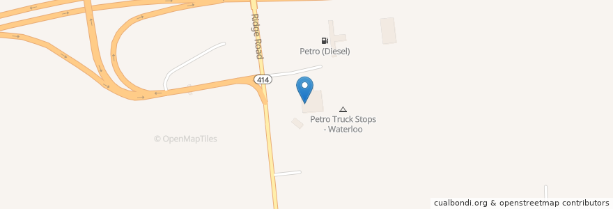 Mapa de ubicacion de Petro en United States, New York, Seneca County, Tyre Town.