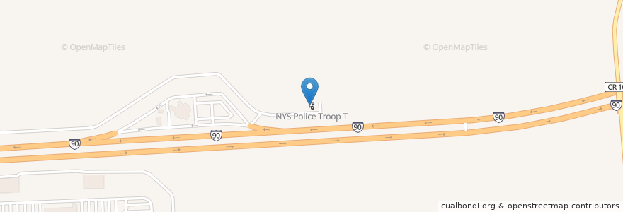 Mapa de ubicacion de NYS Police -- Junius Ponds en Estados Unidos Da América, Nova Iorque, Seneca County, Junius Town.
