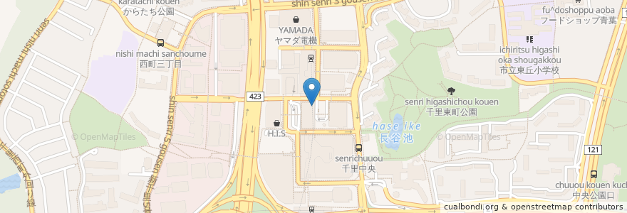 Mapa de ubicacion de ロッテリア en 日本, 大阪府, 豊中市.