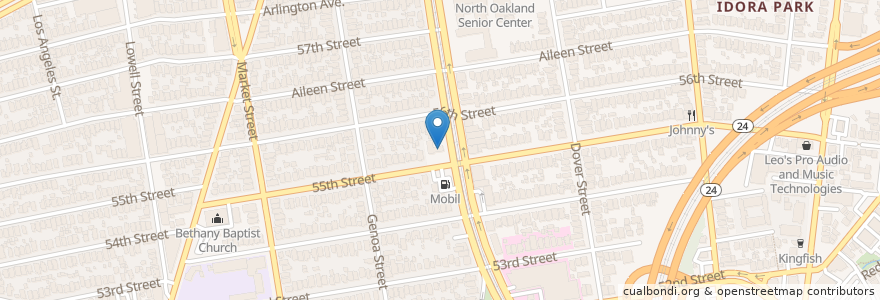 Mapa de ubicacion de Fuel 24:7 en United States, California, Alameda County, Oakland.