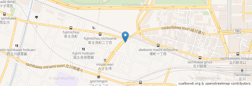 Mapa de ubicacion de タイムズ立川富士見町 en 日本, 東京都, 立川市.