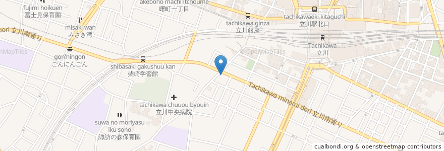 Mapa de ubicacion de タイムズ立川柴崎町第2 en Japonya, 東京都, 立川市.