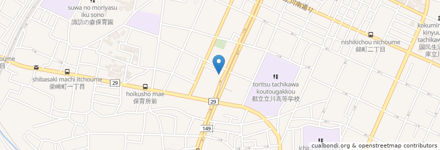 Mapa de ubicacion de Miura Parking en Japão, Tóquio, 立川市.