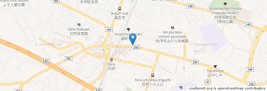 Mapa de ubicacion de まいど 日野店 en Japón, Tokio, Hino.