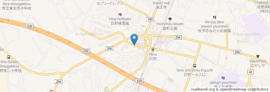 Mapa de ubicacion de サカエヤ茶楼 en Jepun, 東京都, 日野市.