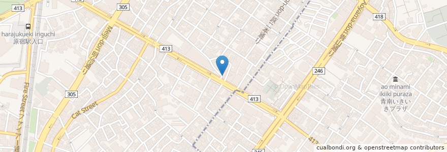 Mapa de ubicacion de モスカフェ en 日本, 東京都, 渋谷区.