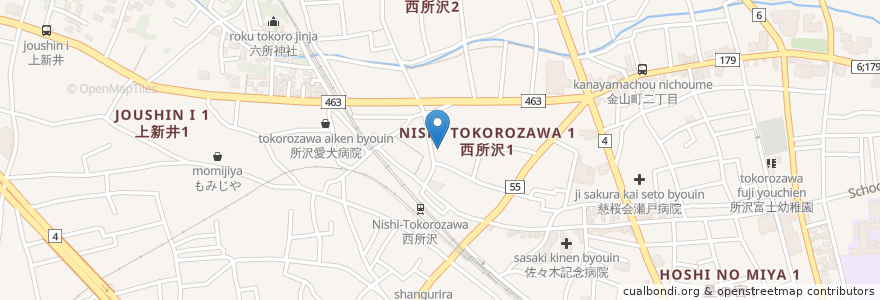Mapa de ubicacion de ドットエム en Japan, Saitama Prefecture, Tokorozawa.
