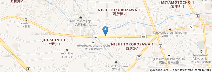 Mapa de ubicacion de 居酒屋より道 en Япония, Сайтама, Токородзава.