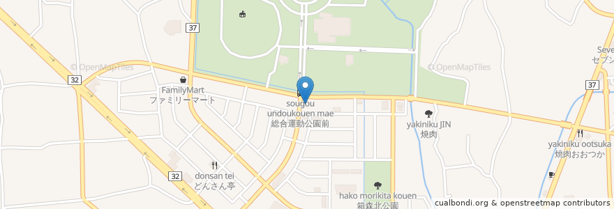 Mapa de ubicacion de 爆弾ハンバーグ en 日本, 栃木県, 栃木市.