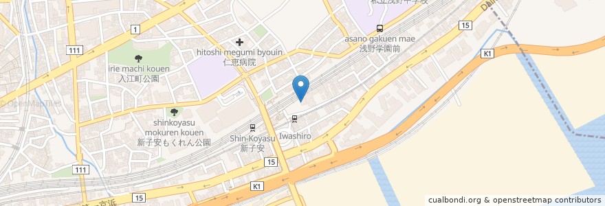 Mapa de ubicacion de 本慶寺 en Japan, 神奈川県, Yokohama, 神奈川区.