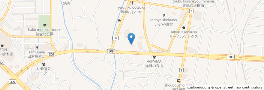 Mapa de ubicacion de 快活クラブ en Japan, Präfektur Tochigi, 栃木市.