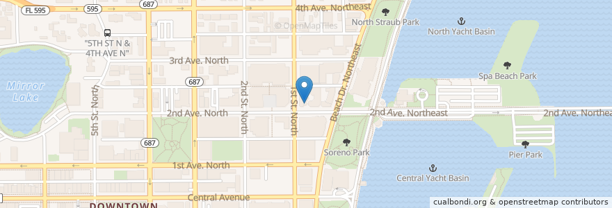Mapa de ubicacion de Sab Cafe en Estados Unidos Da América, Flórida, Pinellas County, St. Petersburg.