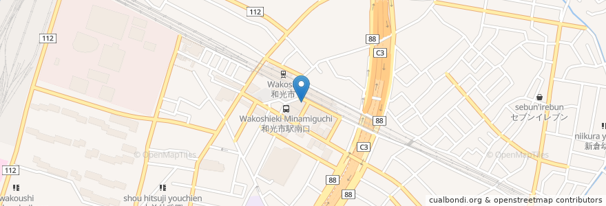 Mapa de ubicacion de まぐろ居酒屋さかな道場 en Japão, 埼玉県, 和光市.
