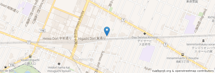 Mapa de ubicacion de 吉祥寺けいメンタルクリニック en Япония, Токио, Мусасино.