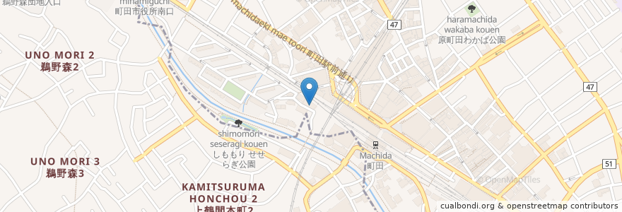 Mapa de ubicacion de 町田駅森野第1バイク駐車場 en Jepun, 東京都, 町田市.