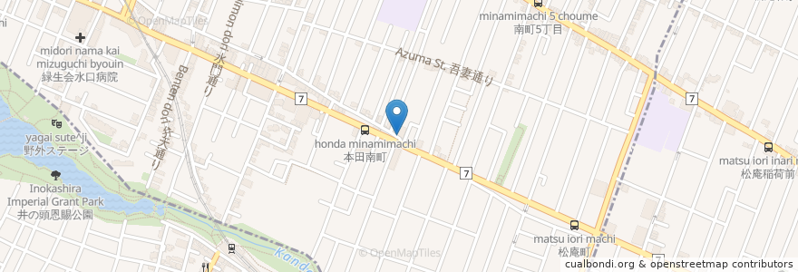 Mapa de ubicacion de 寿司銀 en اليابان, 東京都, 武蔵野市.