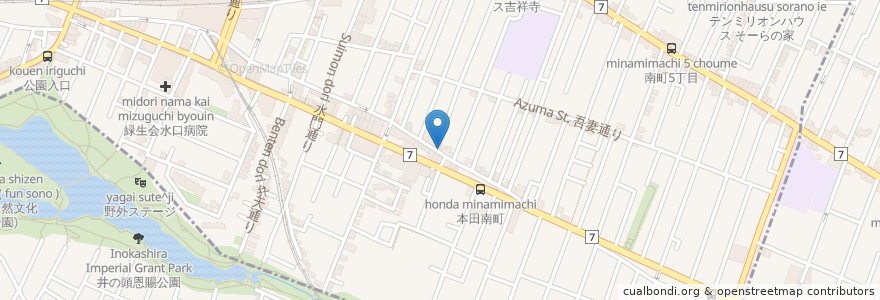 Mapa de ubicacion de 木村歯科 en ژاپن, 東京都, 武蔵野市.