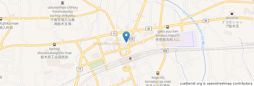 Mapa de ubicacion de J.Heart en Giappone, Prefettura Di Tochigi, 栃木市.