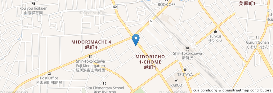 Mapa de ubicacion de 桃井耳鼻咽喉科 en Japan, 埼玉県, 所沢市.