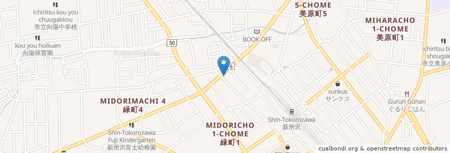Mapa de ubicacion de 餃子市 en Japón, Prefectura De Saitama, 所沢市.