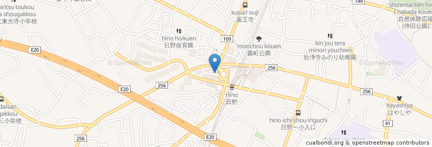 Mapa de ubicacion de そばうどん 日野屋 en اليابان, 東京都, 日野市.