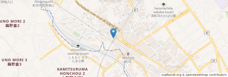 Mapa de ubicacion de 横浜一品香 en ژاپن, 東京都, 町田市.