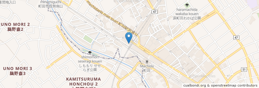 Mapa de ubicacion de スパゲティ食堂 en 일본, 도쿄도, 町田市.