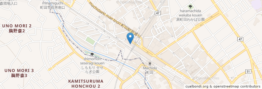 Mapa de ubicacion de スターバックス en 일본, 도쿄도, 町田市.