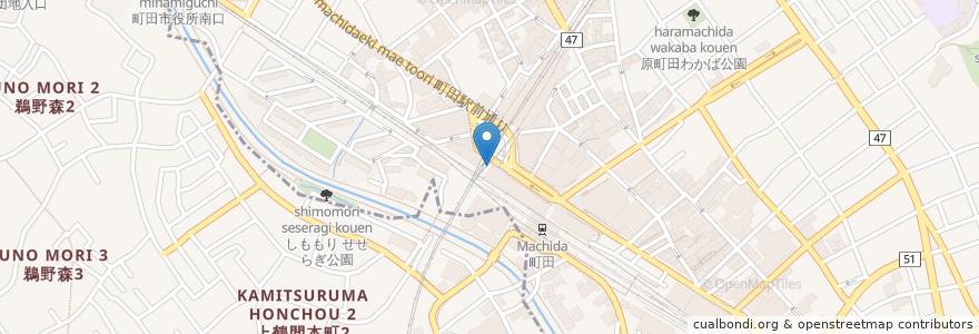 Mapa de ubicacion de 箱根そば en اليابان, 東京都, 町田市.