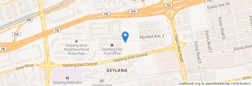 Mapa de ubicacion de 118 en سنغافورة, Southeast.