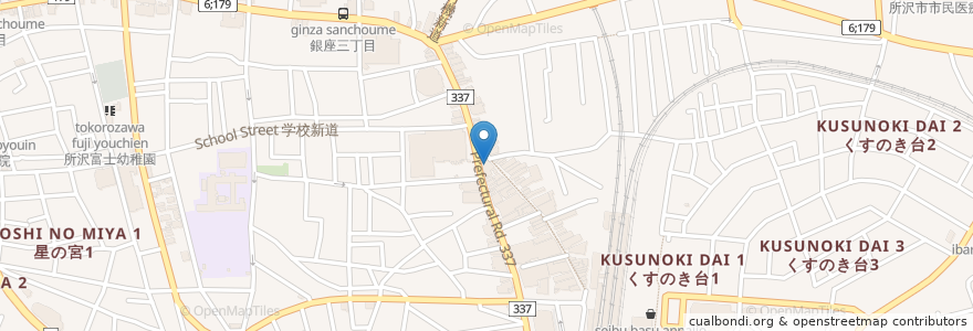 Mapa de ubicacion de 三井住友銀行 en Japão, 埼玉県, 所沢市.