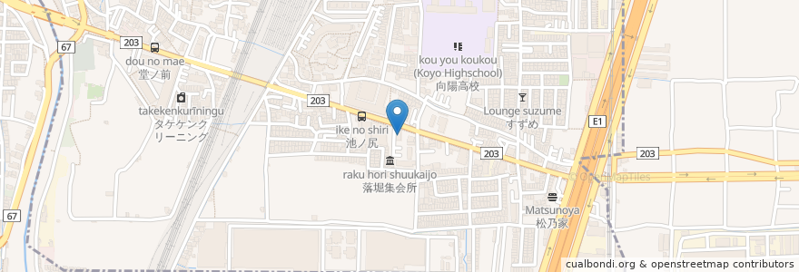 Mapa de ubicacion de かぐらや en Japan, Präfektur Kyōto, 長岡京市.