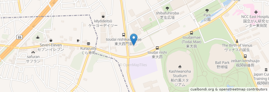 Mapa de ubicacion de どんぐり保育園 en ژاپن, 千葉県, 柏市.