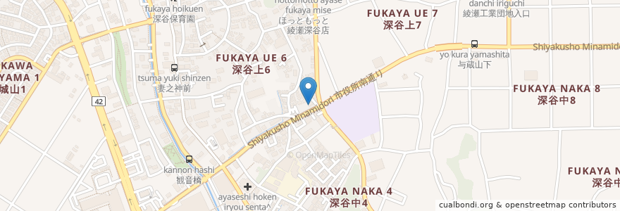 Mapa de ubicacion de みちくさ en Giappone, Prefettura Di Kanagawa, 綾瀬市.