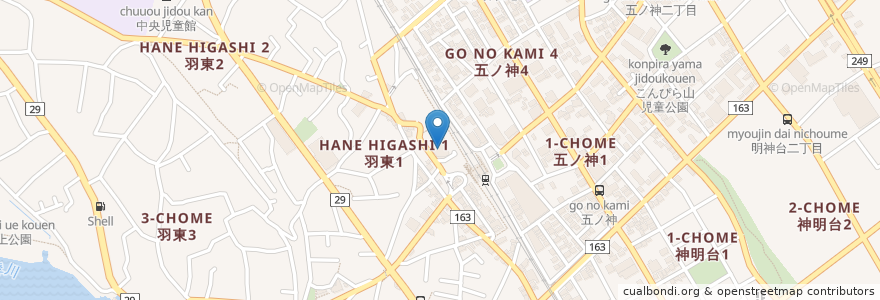Mapa de ubicacion de 西多摩農協 en Japan, 東京都, 羽村市.