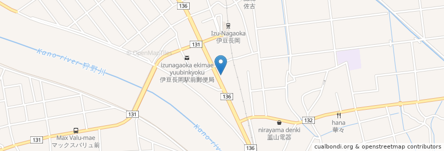 Mapa de ubicacion de ガスト en 日本, 静岡県, 伊豆の国市.