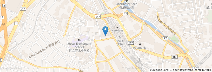 Mapa de ubicacion de 大崎薬局 en Japon, Tokyo, 品川区.