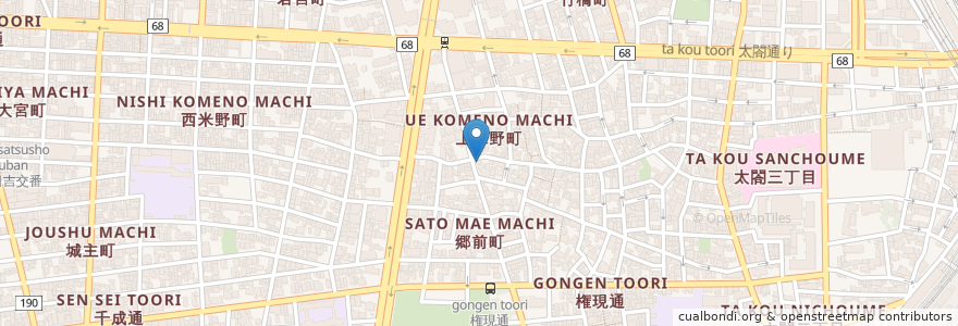 Mapa de ubicacion de 大庭診療所 en Japon, Préfecture D'Aichi, 名古屋市, 中村区.