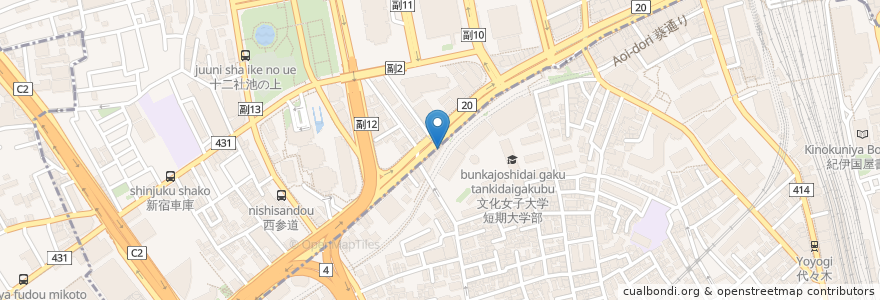 Mapa de ubicacion de POTPHAR en Japão, Tóquio, 新宿区, 渋谷区.