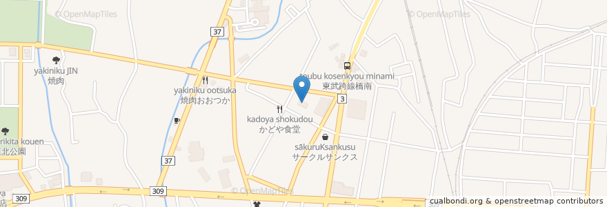 Mapa de ubicacion de 栃木銀行 en Japón, Prefectura De Tochigi, 栃木市.