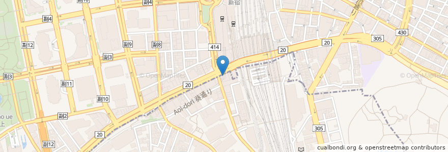 Mapa de ubicacion de 吉野家 en اليابان, 東京都, 新宿区.