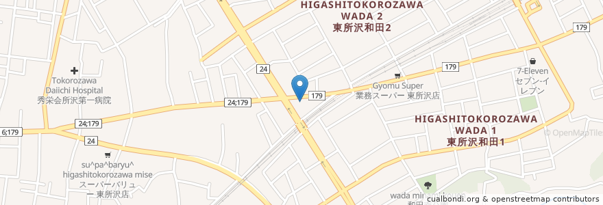 Mapa de ubicacion de エネオス en Japan, 埼玉県, 所沢市.