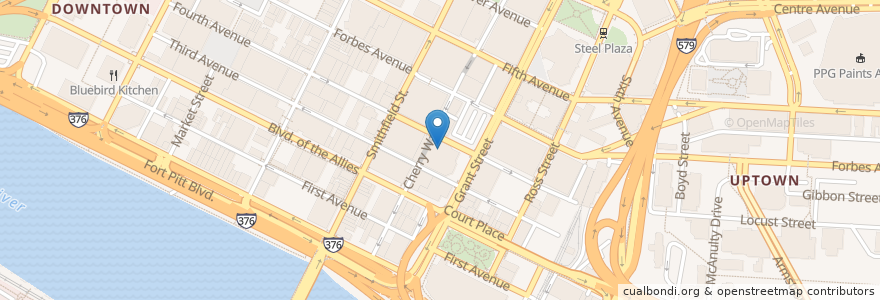 Mapa de ubicacion de Easy Street en Stati Uniti D'America, Pennsylvania, Allegheny County, Pittsburgh.
