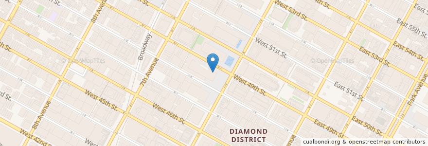 Mapa de ubicacion de Del Frisco's en Vereinigte Staaten Von Amerika, New York, New York, New York County, Manhattan, Manhattan Community Board 5.