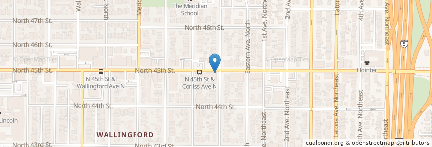 Mapa de ubicacion de 45th Stop N Shop & Poke Bar en United States, Washington, King County, Seattle.